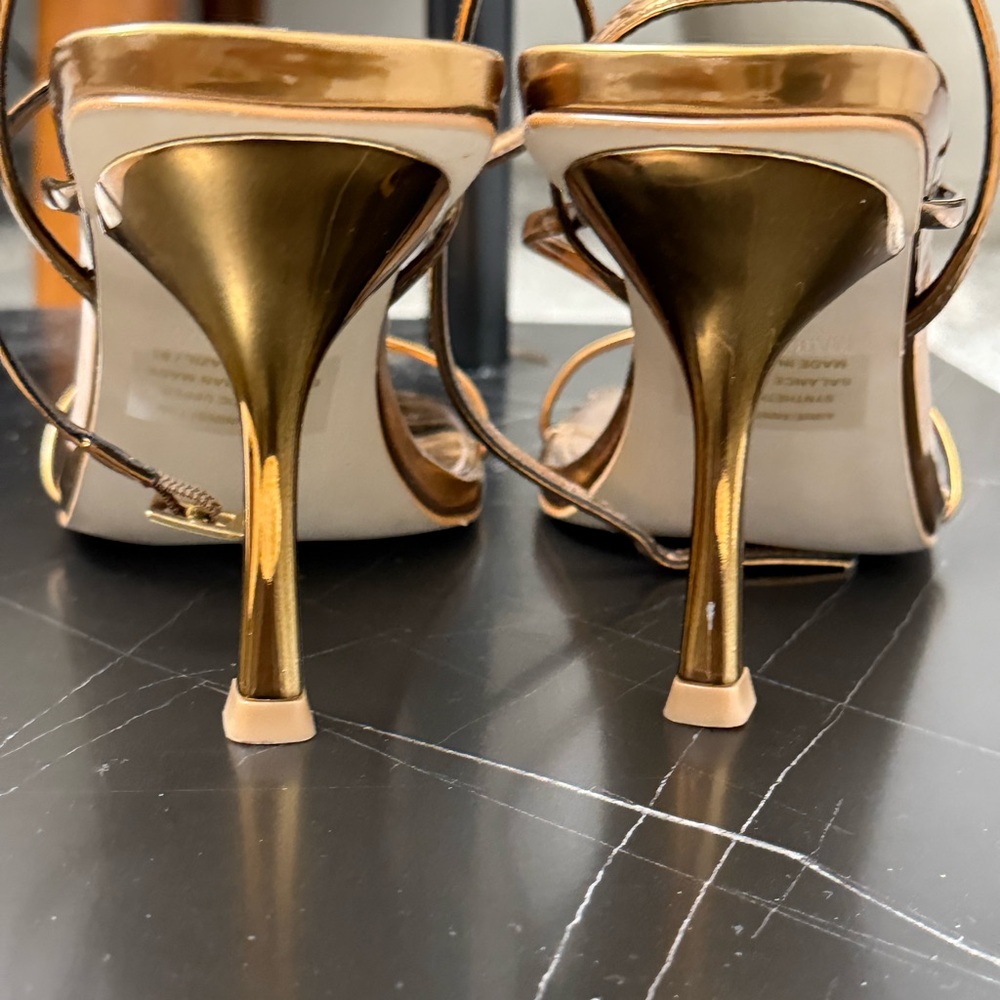 Steve Madden Bronze Strappy Sandals - Picture 3 of 5